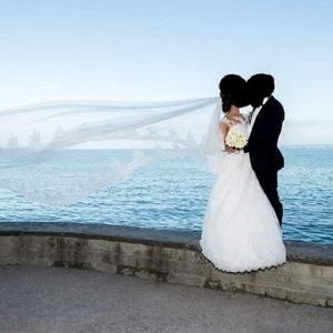 Wedding dress and 2 double veils